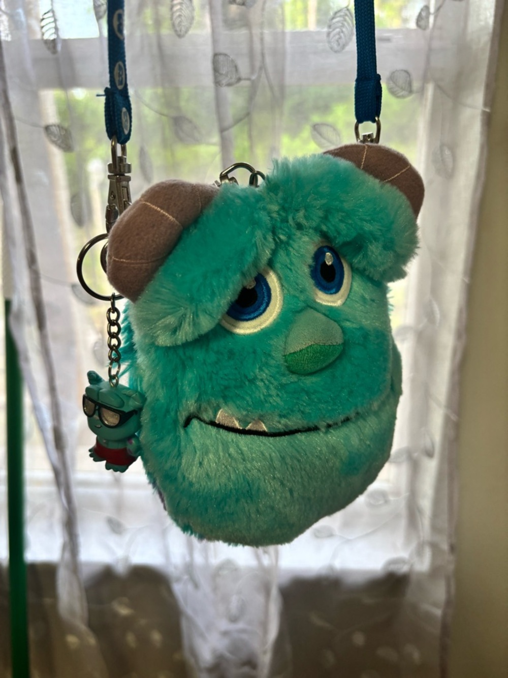 Disneys Tokyo plush sully bag with handmade sully keychain